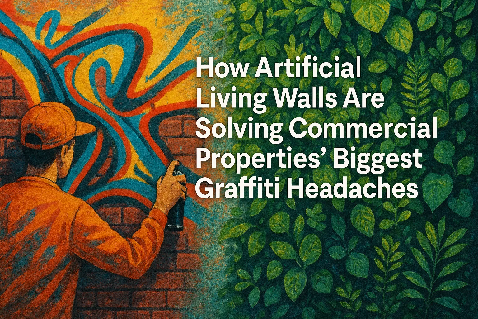 How Artificial Living Walls Are Solving Commercial Properties' Biggest Graffiti Headaches