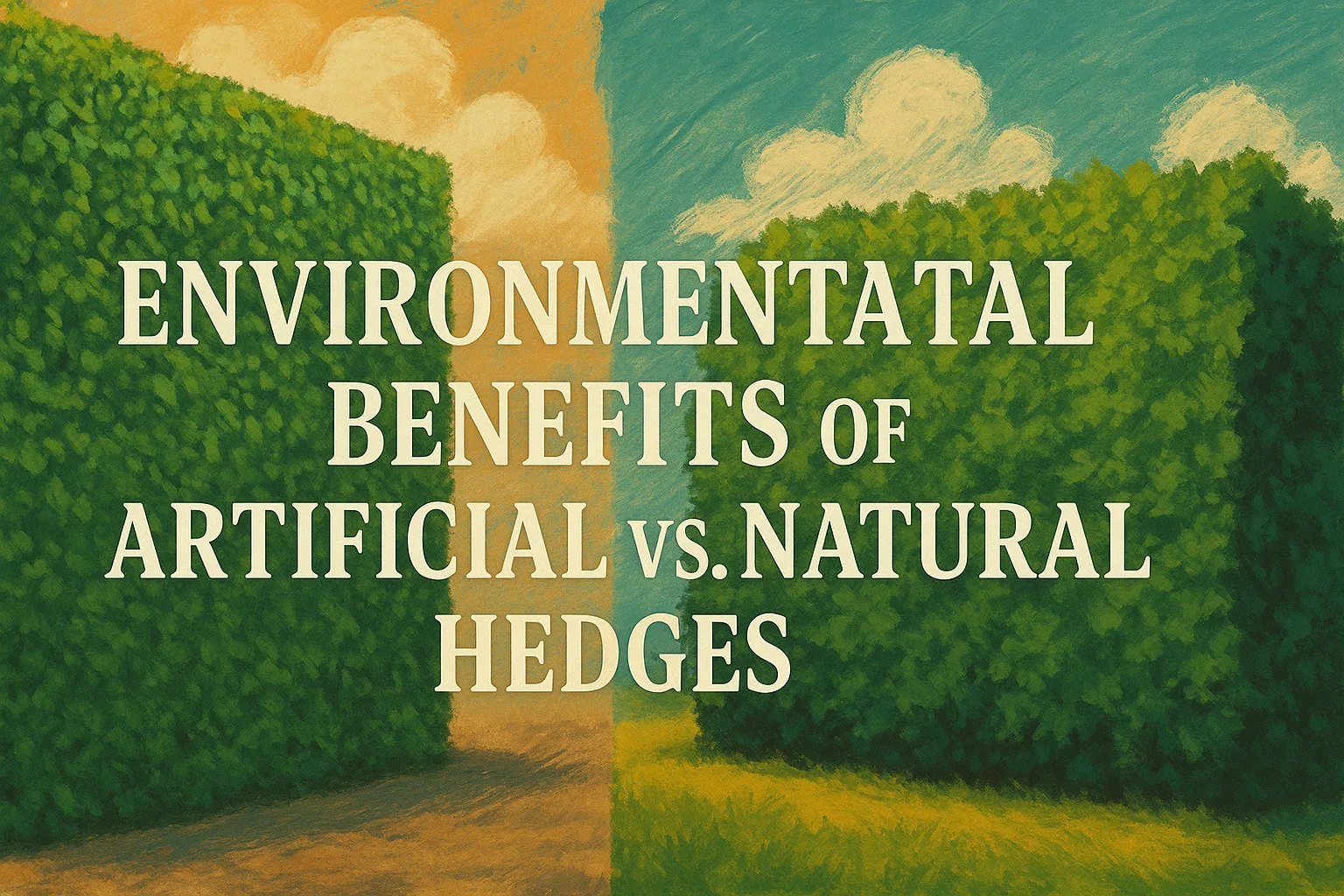 Environmental Benefits of Artificial vs. Natural Hedges