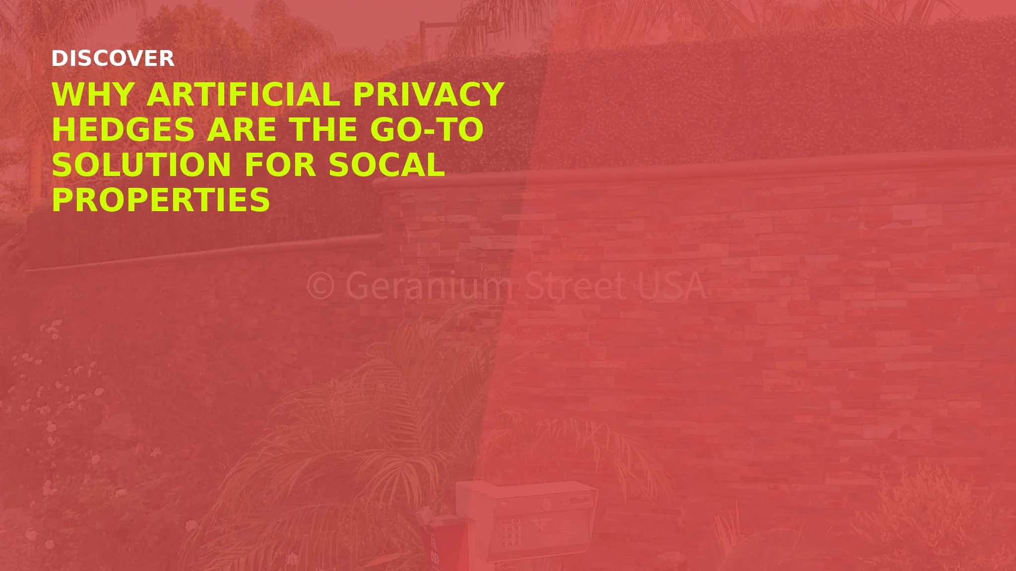 Why Artificial Privacy Hedges Are Becoming the Go-To Solution for Southern California Properties