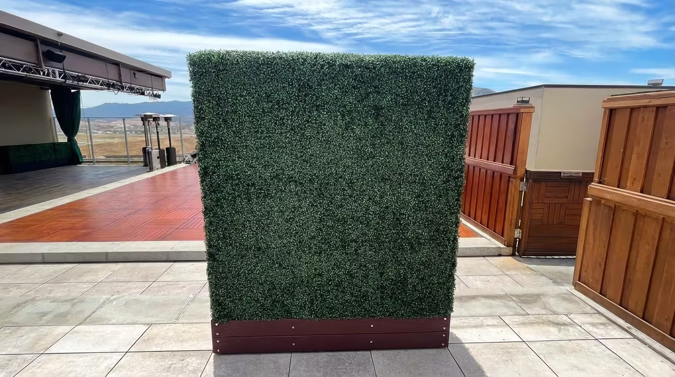 Custom artificial boxwood hedges for a casino in Jamul, CA