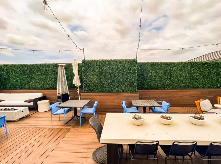 LA Golf rooftop: 300 sq ft of artificial hedges to hide AC units and add privacy image 6
