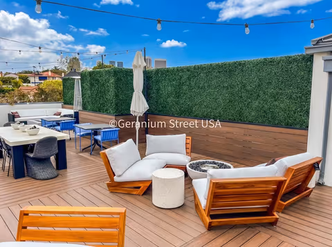 LA Golf rooftop: 300 sq ft of artificial hedges to hide AC units and add privacy image 8
