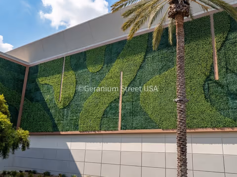 Lifetime Irvine: 1,800 sq ft custom artificial living wall at the main entrance image 8